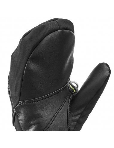 Rękawice narciarskie Leki Race Coach C-Tech S Junior Mitt (jednopalczaste) Black/Ice-Lemon