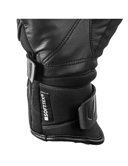 Rękawice narciarskie Leki Race Coach C-Tech S Junior Mitt (jednopalczaste) Black/Ice-Lemon