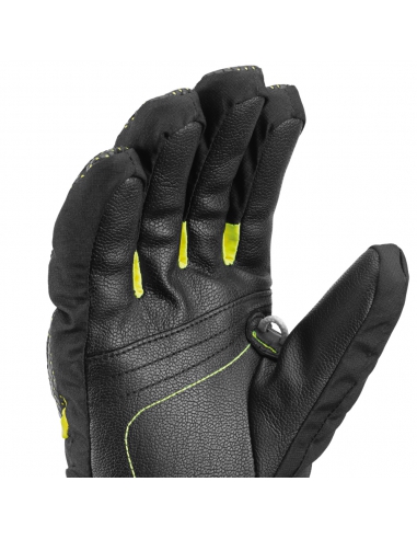 Rękawice narciarskie Leki WorldCup S Junior (pięciopalczaste) Black/Ice-Lemon