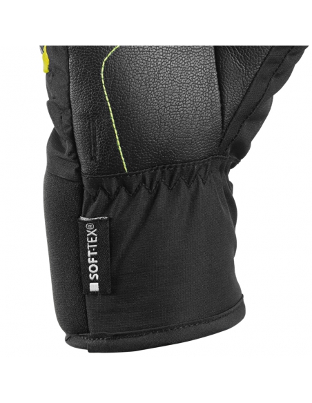 Rękawice narciarskie Leki WorldCup S Junior (pięciopalczaste) Black/Ice-Lemon