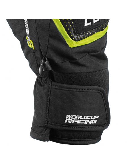 Rękawice narciarskie Leki WorldCup S Junior (pięciopalczaste) Black/Ice-Lemon