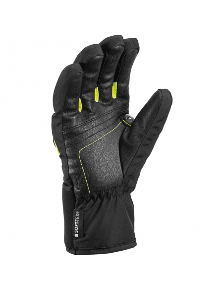 Rękawice narciarskie Leki Griffin S Junior (pięciopalczaste) Black-Yellow