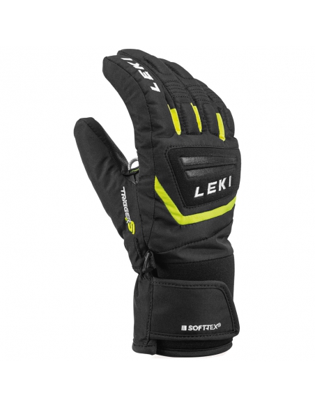 Rękawice narciarskie Leki Griffin S Junior (pięciopalczaste) Black-Yellow