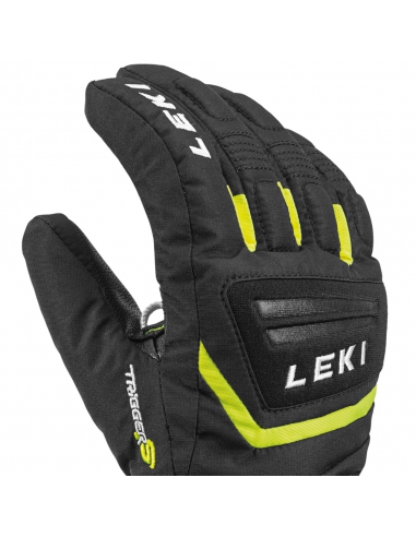 Rękawice narciarskie Leki Griffin S Junior (pięciopalczaste) Black-Yellow