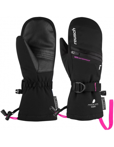 Rękawice narciarskie Reusch Lando R-TEX® XT Junior Mitten (jednopalczaste) Black/Pink Glo