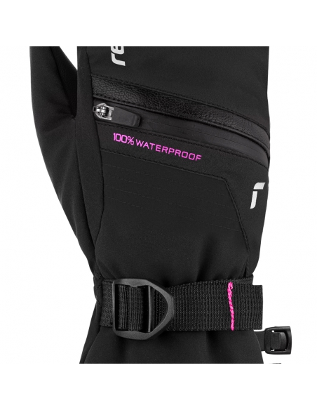 Rękawice narciarskie Reusch Lando R-TEX® XT Junior Mitten (jednopalczaste) Black/Pink Glo