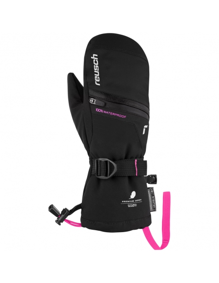 Rękawice narciarskie Reusch Lando R-TEX® XT Junior Mitten (jednopalczaste) Black/Pink Glo