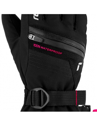 Rękawice narciarskie Reusch Lando R-TEX® XT Junior (pięciopalczaste) Black/Pink Glo