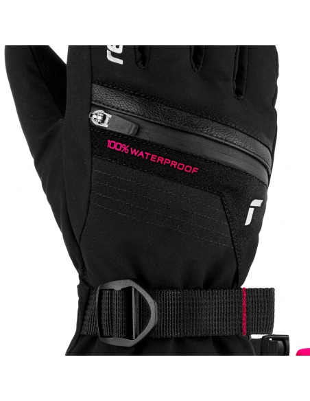 Rękawice narciarskie Reusch Lando R-TEX® XT Junior (pięciopalczaste) Black/Pink Glo