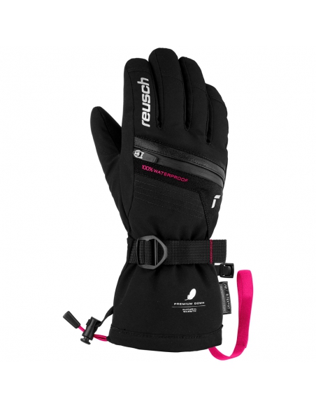 Rękawice narciarskie Reusch Lando R-TEX® XT Junior (pięciopalczaste) Black/Pink Glo