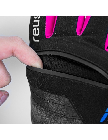 Rękawice narciarskie Reusch Travis Gore-Tex Junior (pięciopalczaste) Black/Black Melange/Pink Glo