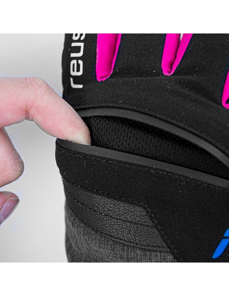Rękawice narciarskie Reusch Travis Gore-Tex Junior (pięciopalczaste) Black/Black Melange/Pink Glo