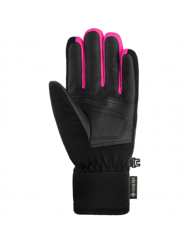 Rękawice narciarskie Reusch Travis Gore-Tex Junior (pięciopalczaste) Black/Black Melange/Pink Glo
