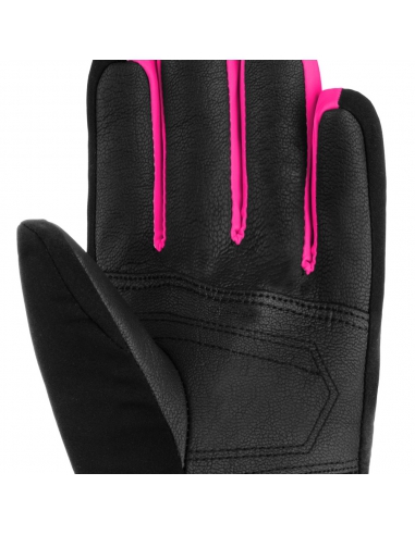 Rękawice narciarskie Reusch Travis Gore-Tex Junior (pięciopalczaste) Black/Black Melange/Pink Glo