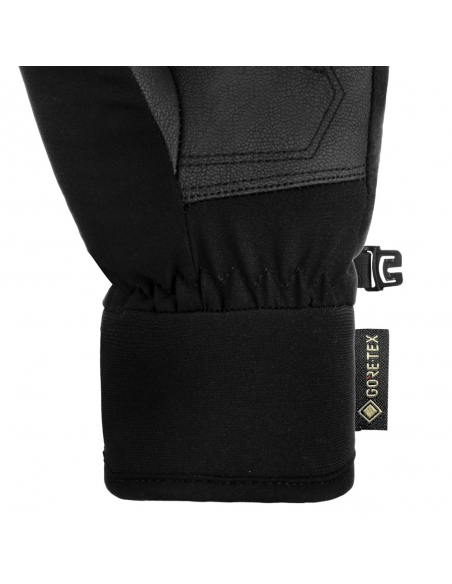 Rękawice narciarskie Reusch Travis Gore-Tex Junior (pięciopalczaste) Black/Black Melange/Pink Glo
