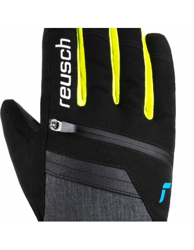 Rękawice narciarskie Reusch Travis Gore-Tex Junior (pięciopalczaste) Black/Black Melange/Safety Yellow