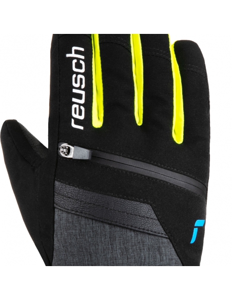 Rękawice narciarskie Reusch Travis Gore-Tex Junior (pięciopalczaste) Black/Black Melange/Safety Yellow