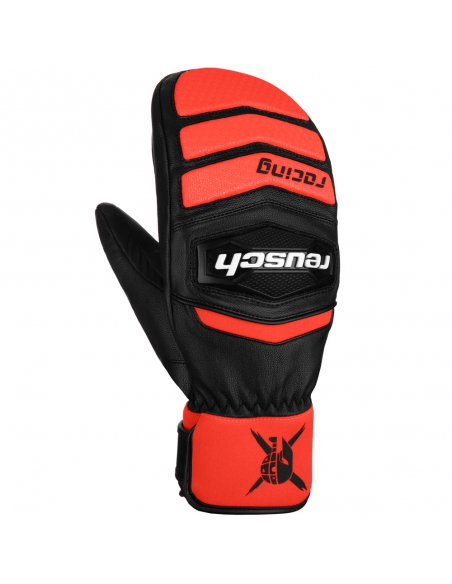 Rękawice narciarskie Reusch WorldCup Warrior Team Mitten (jednopalczaste) Black/Fluo-Red