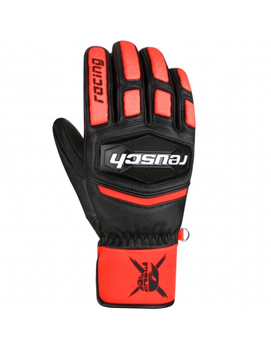Rękawice narciarskie Reusch WorldCup Warrior Team (pięciopalczaste) Black/Fluo-Red