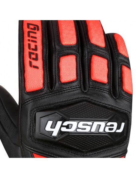 Rękawice narciarskie Reusch WorldCup Warrior Team (pięciopalczaste) Black/Fluo-Red