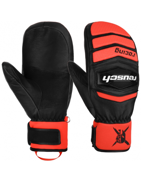 Rękawice narciarskie Reusch WorldCup Warrior Team Mitten (jednopalczaste) Black/Fluo-Red
