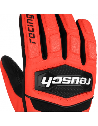 Rękawice narciarskie Reusch WorldCup Warrior R-TEX® XT Junior (pięciopalczaste) Black/Fluo-Red