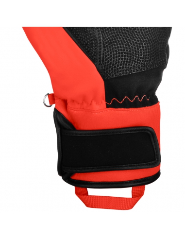 Rękawice narciarskie Reusch WorldCup Warrior R-TEX® XT Junior (pięciopalczaste) Black/Fluo-Red
