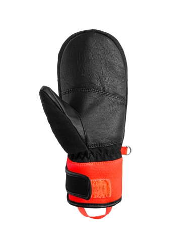 Rękawice narciarskie Reusch WorldCup Warrior Prime R-TEX® XT Mitten Junior (jednopalczaste) Black/Fluo-Red