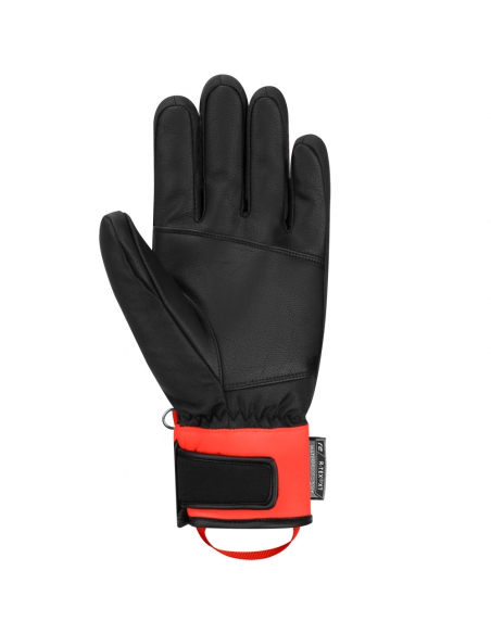 Rękawice narciarskie Reusch WorldCup Warrior Prime R-TEX® XT Junior (pięciopalczaste) Black/Fluo-Red