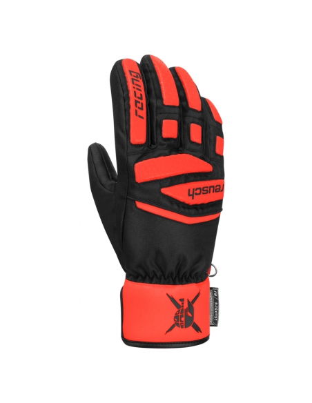 Rękawice narciarskie Reusch WorldCup Warrior Prime R-TEX® XT Junior (pięciopalczaste) Black/Fluo-Red
