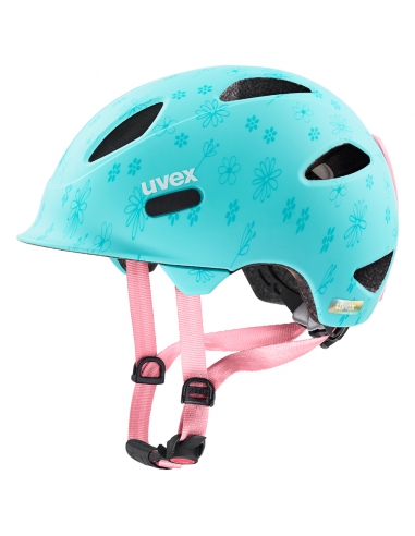 Kask dziecięcy Uvex Oyo Style Flowers Cyan Mat