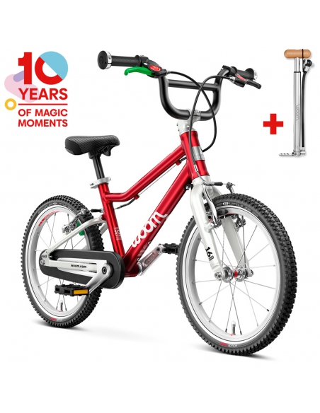 Rower dziecięcy Woom 3 Red (16") Anniversary Red + pompka woom Airflo GRATIS