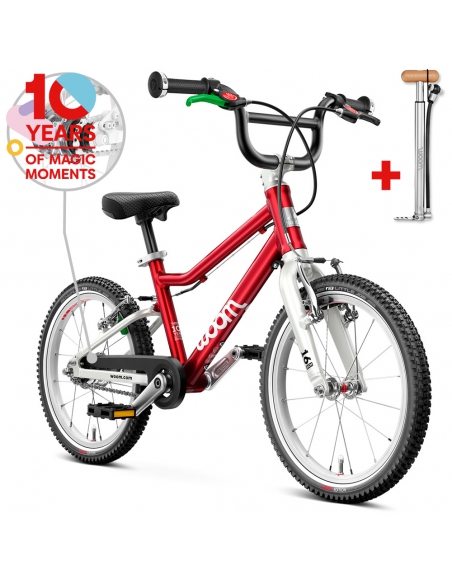 Rower dziecięcy Woom 3 AUTOMAGIC (16") Anniversary Red (z automatyczną przerzutką) + pompka woom Airflo GRATIS
