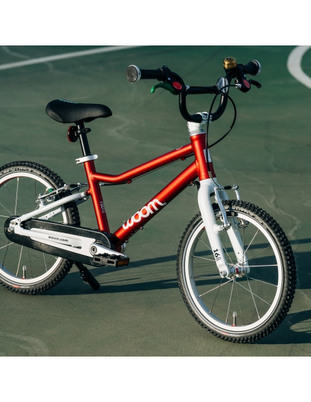 Rower dziecięcy Woom 3 AUTOMAGIC (16") Anniversary Red (z automatyczną przerzutką) + pompka woom Airflo GRATIS