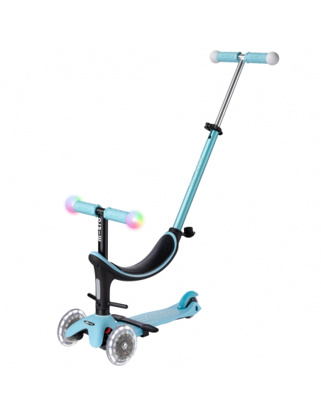 Hulajnoga Jeździk Micro Mini2Grow Magic LED Blue (z siedziskiem i drążkiem do pchania, świecące koła i rączki)
