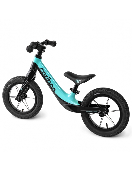 Rowerek biegowy Cariboo Magnesium Air Black/Turquoise (pompowane koła)