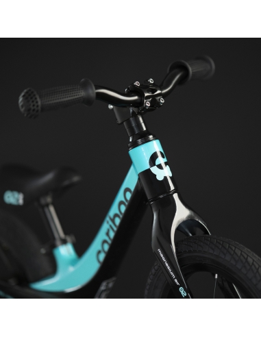 Rowerek biegowy Cariboo Magnesium Air Black/Turquoise (pompowane koła)