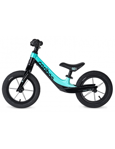 Rowerek biegowy Cariboo Magnesium Air Black/Turquoise (pompowane koła)