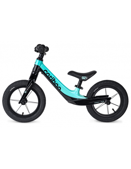 Rowerek biegowy Cariboo Magnesium Air Black/Turquoise (pompowane koła)