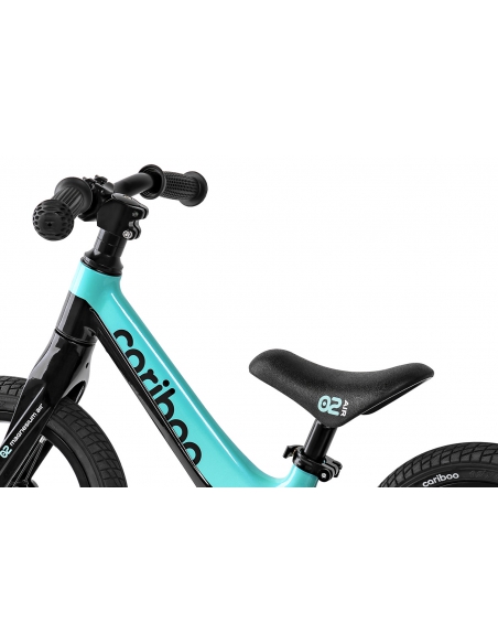 Rowerek biegowy Cariboo Magnesium Air Black/Turquoise (pompowane koła)