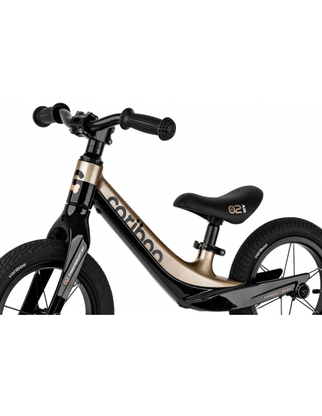 Rowerek biegowy Cariboo Magnesium Air Black/Gold (pompowane koła)