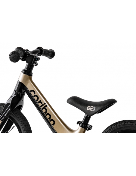 Rowerek biegowy Cariboo Magnesium Air Black/Gold (pompowane koła)