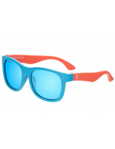 Okulary przeciwsłoneczne dla dzieci Babiators Navigator Colorblock Sunrise Surf/Turquoise (niebieskie lustrzane szkła)