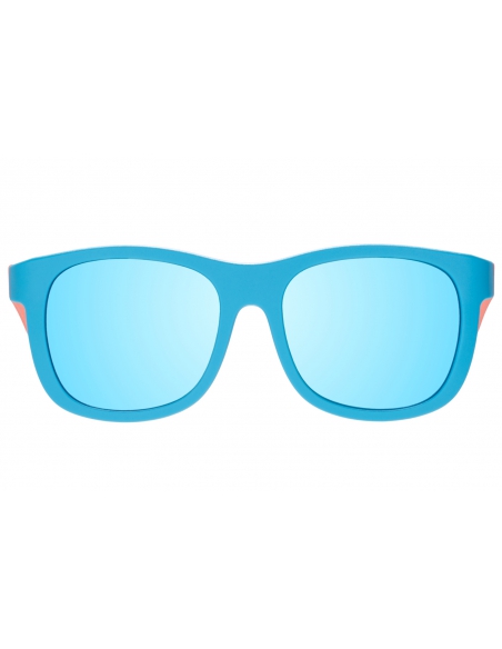 Okulary przeciwsłoneczne dla dzieci Babiators Navigator Colorblock Sunrise Surf/Turquoise (niebieskie lustrzane szkła)