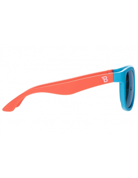 Okulary przeciwsłoneczne dla dzieci Babiators Navigator Colorblock Sunrise Surf/Turquoise (niebieskie lustrzane szkła)