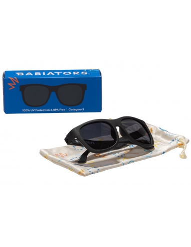 Okulary przeciwsłoneczne dla dzieci Babiators Navigator Jet Black (Smoke Lens)
