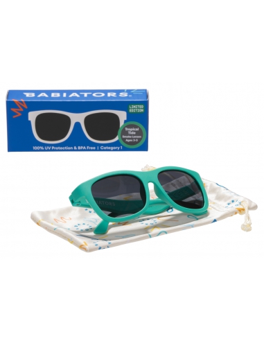 Okulary przeciwsłoneczne dla dzieci Babiators Navigator Tropical Tide (Smoke Lens)