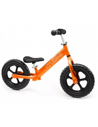 Rowerek biegowy Cruzee 12 SAFE pomarańczowy czarne koła