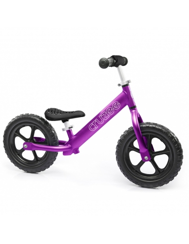 Rowerek biegowy Cruzee 12 SAFE fioletowy czarne koła