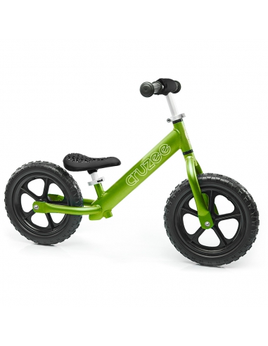 Rowerek biegowy Cruzee 12 SAFE zielony czarne koła